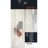 Duschvorhang spirella Teiva Textil 180 x 200 cm weiß/grau/braun