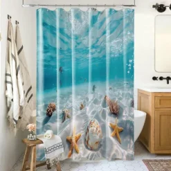 Duschvorhang Waterworld 180 x 200 cm