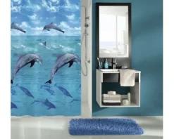 Duschvorhang Kleine Wolke Dolphin multicolor 180 x 200 cm