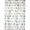 Duschvorhang MSV Graphic Design PEVA 180 x 200 cm rot schwarz transparent