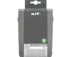 Duschvorhang MSV ROMANA 180 x 180 cm dunkelgrau 149510