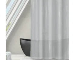 Duschvorhang MSV ROMANA 180 x 180 cm hellgrau 149578