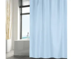 Duschvorhang MSV Textil 120 x 200 cm light blue
