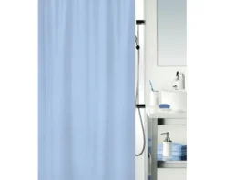 Duschvorhang MSV Textil 120 x 200 cm light blue
