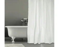 Duschvorhang MSV Textil 180 x 200 cm weiß