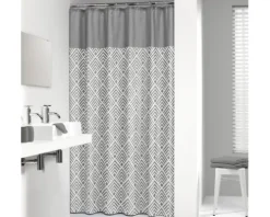 Duschvorhang Sealskin Angoli Textil-Duvo 180 x 200 cm grau