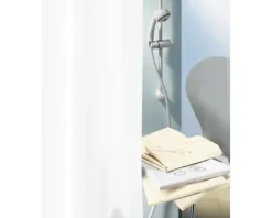 Duschvorhang spirella Altro weiß Textil 180 x 200 cm