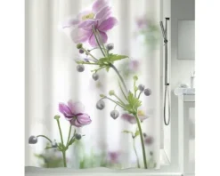 Duschvorhang spirella Anemone Pink 180 x 200 cm