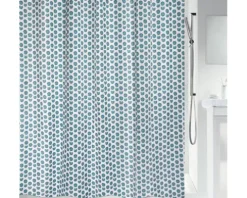 Duschvorhang spirella Deep Forrest Textil 180 x 200 cm weiß/blau/grün
