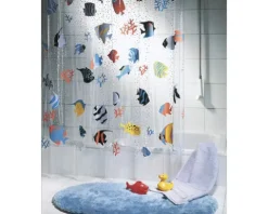 Duschvorhang spirella Fish 180 x 200 cm