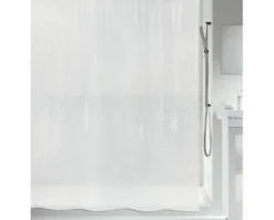 Duschvorhang spirella Galet 180 x 200 cm transparent/weiß