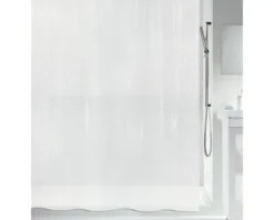 Duschvorhang spirella Galet 180 x 200 cm transparent/weiß