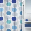 Duschvorhang spirella Mobile Textil 180 x 200 cm blau 10.16731