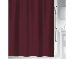 Duschvorhang spirella Primo bordeaux 180 x 200 cm