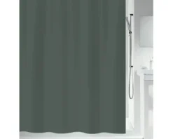 Duschvorhang spirella Primo Textil Polyester (PES) 180 x 200 cm dark green dunkelgrün