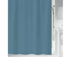 Duschvorhang spirella Primo Textil 180 x 200 cm blau