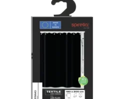 Duschvorhang spirella Primo 180 x 200 cm schwarz