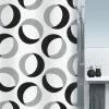 Duschvorhang spirella Rings Textil 180 x 200 cm
