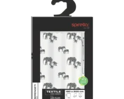 Duschvorhang spirella Serengeti Textil 180 x 200 cm