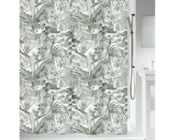 Duschvorhang spirella Tropic Textil 180 x 200 cm darkgreen