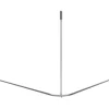 Duschvorhangstange Burschberg L-Form inkl. Deckenstütze Ø 10 mm 100 x 100 cm edelstahl gebürstet matt