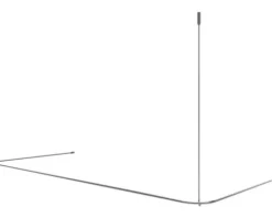 Duschvorhangstange Burschberg U-Form inkl. Deckenstütze Ø 10 mm 65 x 150 x 65 cm edelstahl gebürstet matt