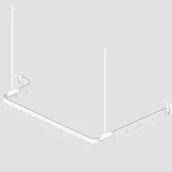 Duschvorhangstange Duschvorhangstange Flexibel 3 x 1 Meter biegsam kann von Hand gebogen