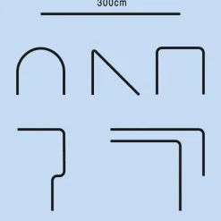 Duschvorhangstange Duschvorhangstange Flexibel 3 x 1 Meter biegsam kann von Hand gebogen