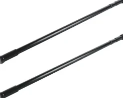Duschvorhangstange MSV 110-200 cm edelstahl schwarz 143601