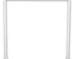 Duschvorhangstange MSV 80x80 cm Ø 25 mm aluminium weiß