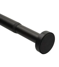 Duschvorhangstange Schwarz 120-220 cm