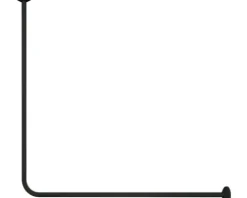 Duschvorhangstange spirella MAGIC UNIVERSAL 90 x 90 cm / 90 x 80 x 90 cm / 170x 75 cm schwarz matt 10.21554