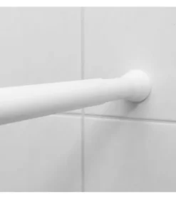 Duschvorhangstange Weiß 90-170cm