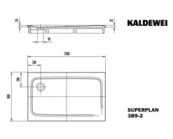 Duschwanne KALDEWEI SUPERPLAN CLASSIC 389-2 80 x 120 x 12 cm alpinweiß glänzend 447348040001