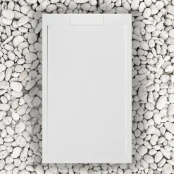 Duschwanne 135x90 cm BLANCO Vulcano Line SLIM Aus Harz und Marmorpulver Mit Seitengitter AUS MARMORHARZ - FRASCIO
