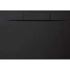 Duschwanne 170X100 cm schwarz Vulcano Line PLUS aus Harz und Marmorpulver mit Seitengitter aus MARMORESINA - FRASCIO