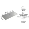 Duschwanne 70X90x3cm bodengleicher Einbau | Klio