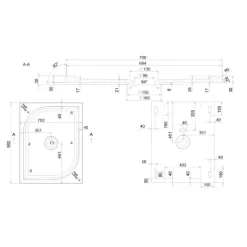 Duschwanne 70X90x3cm bodengleicher Einbau | Klio