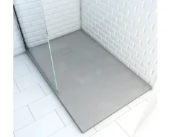 Duschwanne Aurlane Stone 120 x 80 x 2,6 cm steingrau matt FAC203