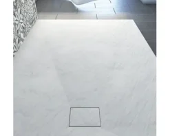 Duschwanne Aurlane Stone 140 x 90 x 2.6 cm weiß matt FAC204
