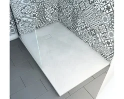 Duschwanne Aurlane Stone 140 x 90 x 2.6 cm weiß matt FAC204