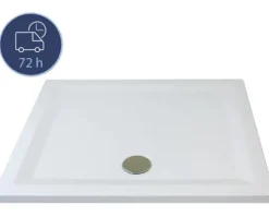 Duschwanne BREUER FlatLine Design Express Q72 Rechteck 75x90x3,5 cm weiß 1409011000018