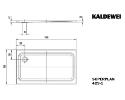 Duschwanne KALDEWEI SUPERPLAN CLASSIC 429-1 90 x 140 x 4.3 cm alpinweiß glänzend 432900010001