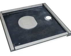 Duschwanne KALDEWEI SUPERPLAN ZERO 1556-5 100 x 120 x 3.7 cm alpinweiß glänzend mit extraflachen Wannenträger 355647980001