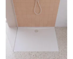 Duschwanne KALDEWEI SUPERPLAN ZERO 1556-5 100 x 120 x 3.7 cm alpinweiß glänzend mit extraflachen Wannenträger 355647980001
