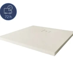 Duschwanne Mineralguss BREUER Modern Line Express Q72 Steinoptik sandstein 100 x 100 cm