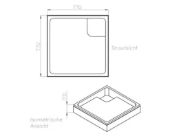 Duschwannen Komplettset OTTOFOND 80 x 80 x 18 cm weiß glänzend 941501