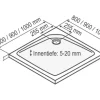 Duschwannen Komplettset SCHULTE Extra-flach 100 x 100 x 3.5 cm alpinweiß glatt D20010 04