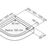 Duschwannen Komplettset SCHULTE Flach 90 x 90 x 8.5 cm alpinweiß glatt D1976 04