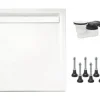 Duschwannen Komplettset SCHULTE Rinne ExpressPlus 90 x 90 x 2.5 cm alpinweiß glänzend EP202077 04 44